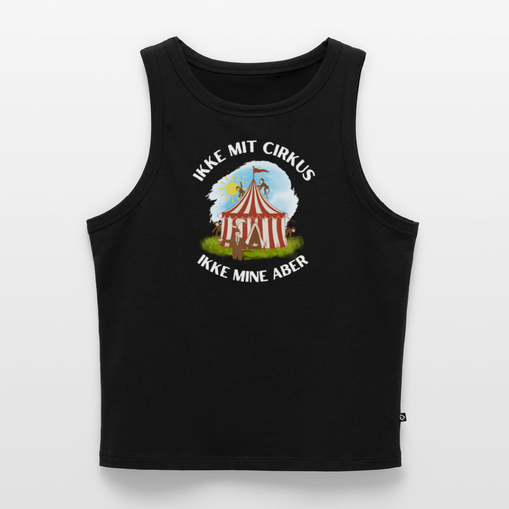 Cropped Cirkus Tanktop til kvinder - sort