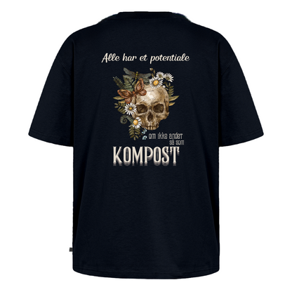 Alle har et potentiale Unisex oversized økologisk T-shirt - navy
