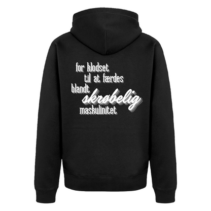 skrøbelig maskulinitet unisex hættejakke - sort