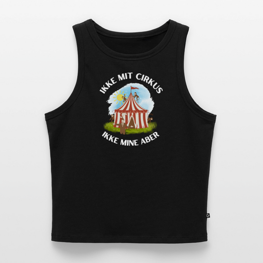 Cropped Cirkus Tanktop til kvinder - sort