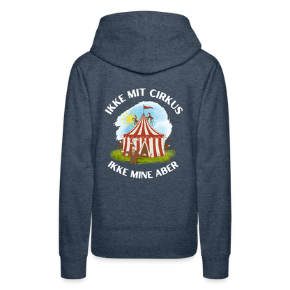 Dame Premium hættetrøje - jeansblå