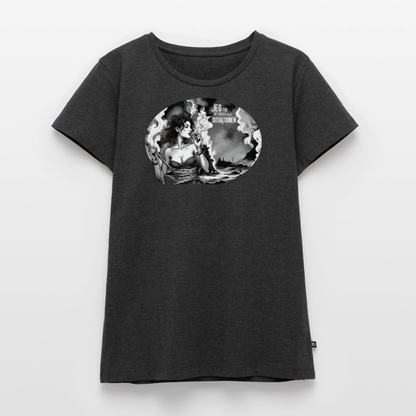 Dame premium T-shirt - antracit meleret