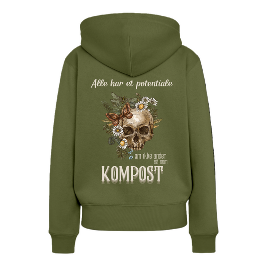 Alle har potentiale Dame hættetrøje - khaki