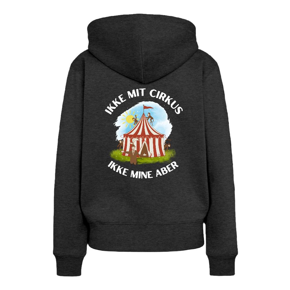 Dame Premium hættetrøje - antracit meleret