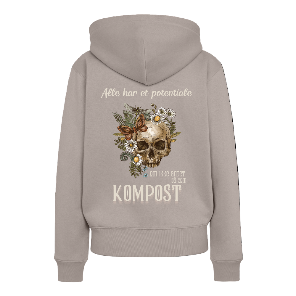 Alle har potentiale Dame hættetrøje - gråbrun