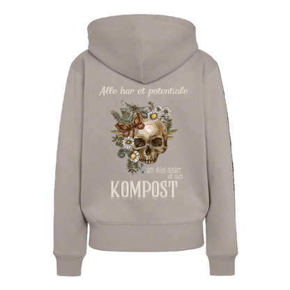 Alle har potentiale Dame hættetrøje - gråbrun