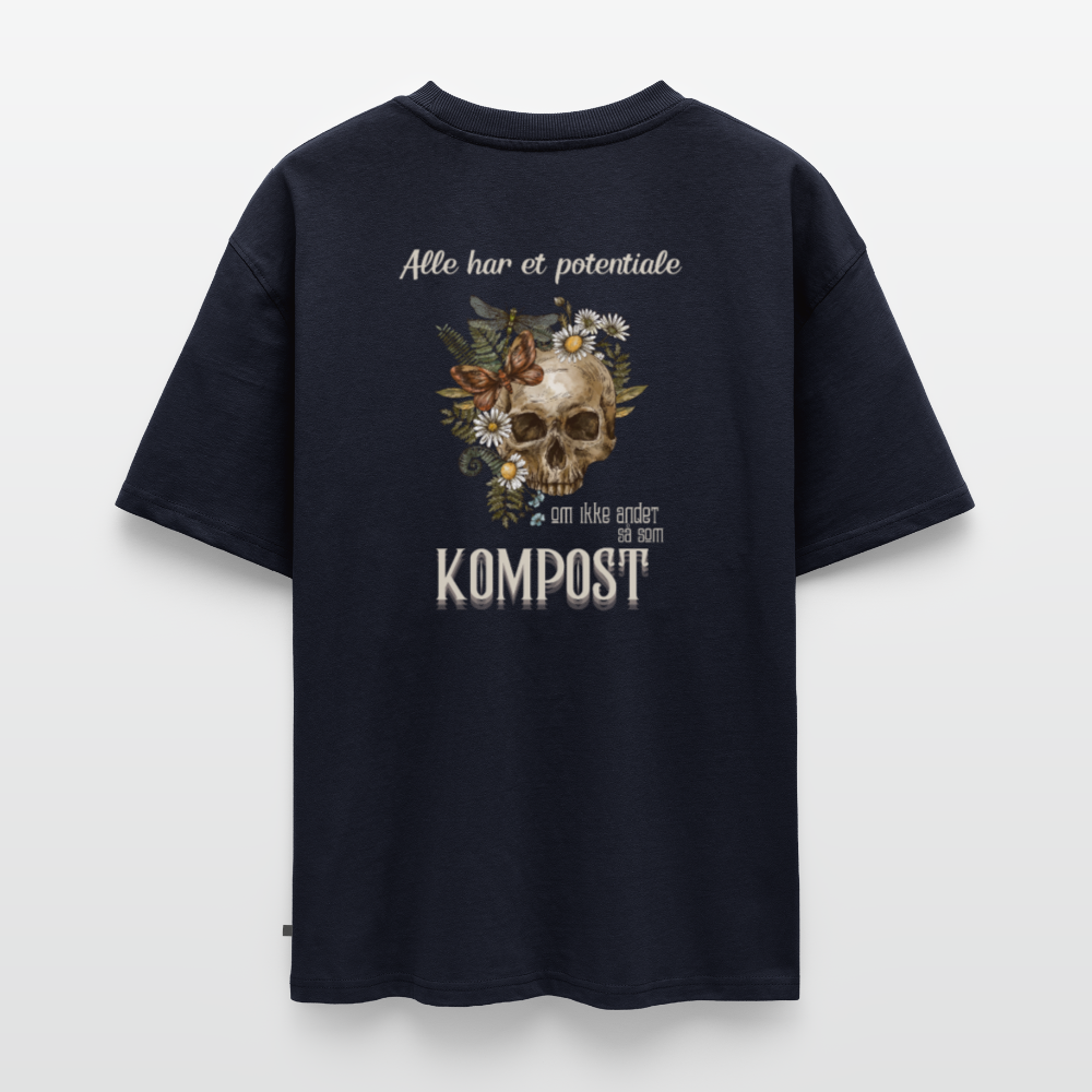 Alle har et potentiale Unisex oversized økologisk T-shirt - navy
