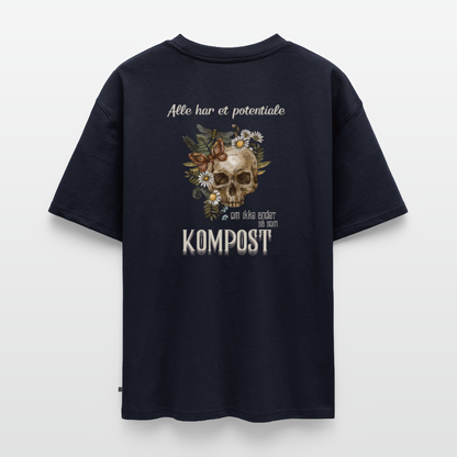 Alle har et potentiale Unisex oversized økologisk T-shirt - navy