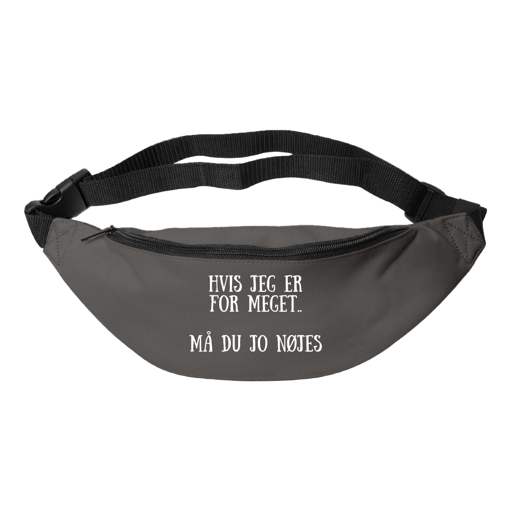 Hvis jeg er for meget Bæltetaske - grafitgrå