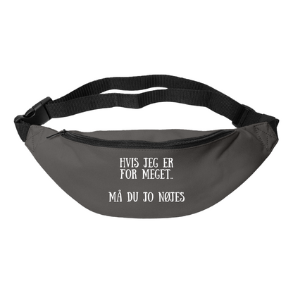 Hvis jeg er for meget Bæltetaske - grafitgrå