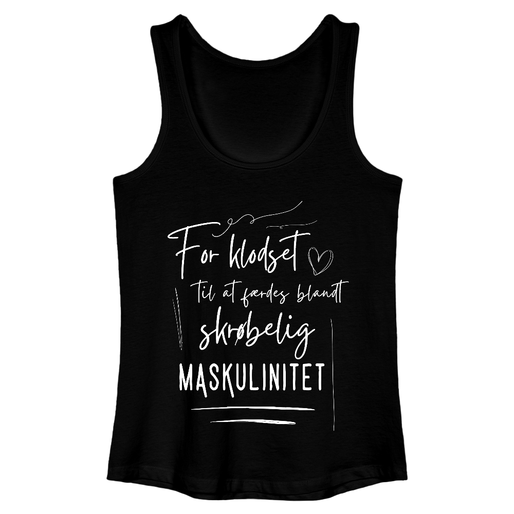 Skrøbelig maskulinitet Økologisk tanktop til damer - sort